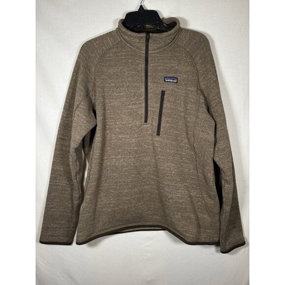PATAGONIA Better Sweater 1/4 Zip Fleece Pullover Brown Neutral Mens Large - Picture 1 of 11
